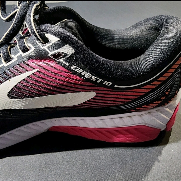 Brooks Ghost 10 Black‎ Pink Sneaker Running Walking Nursing - Women's Size 7 B - Picture 14 of 16